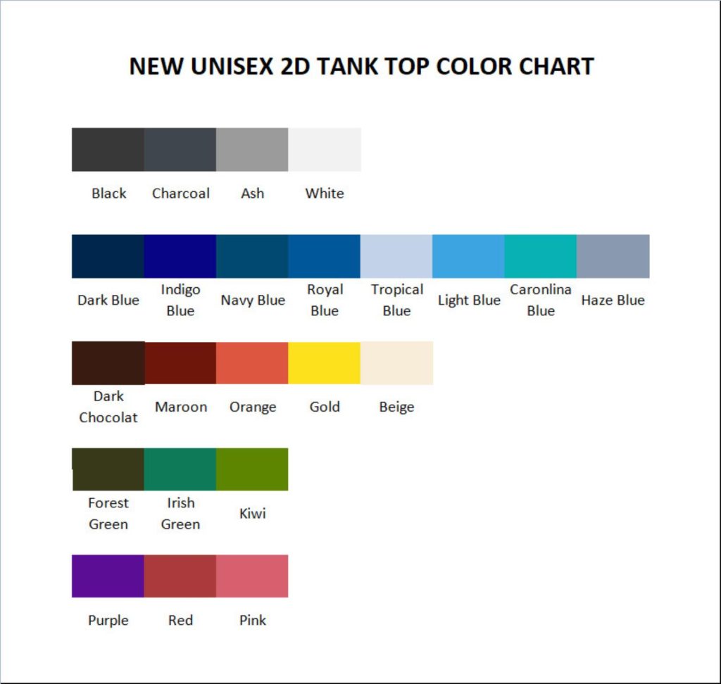 tank top color chart - Rainbow Six Siege Store